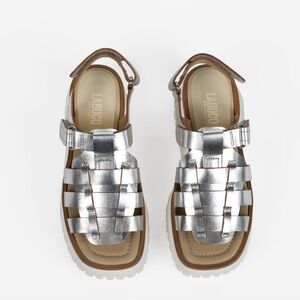 Labucq Boomer Sport Silver Sandals Brand New Size 40